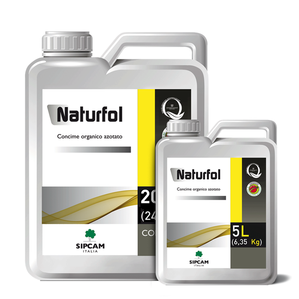 Naturfol 5 Lt Sipcam Concime Biostimolante Azoto Organico per Stress Termici
