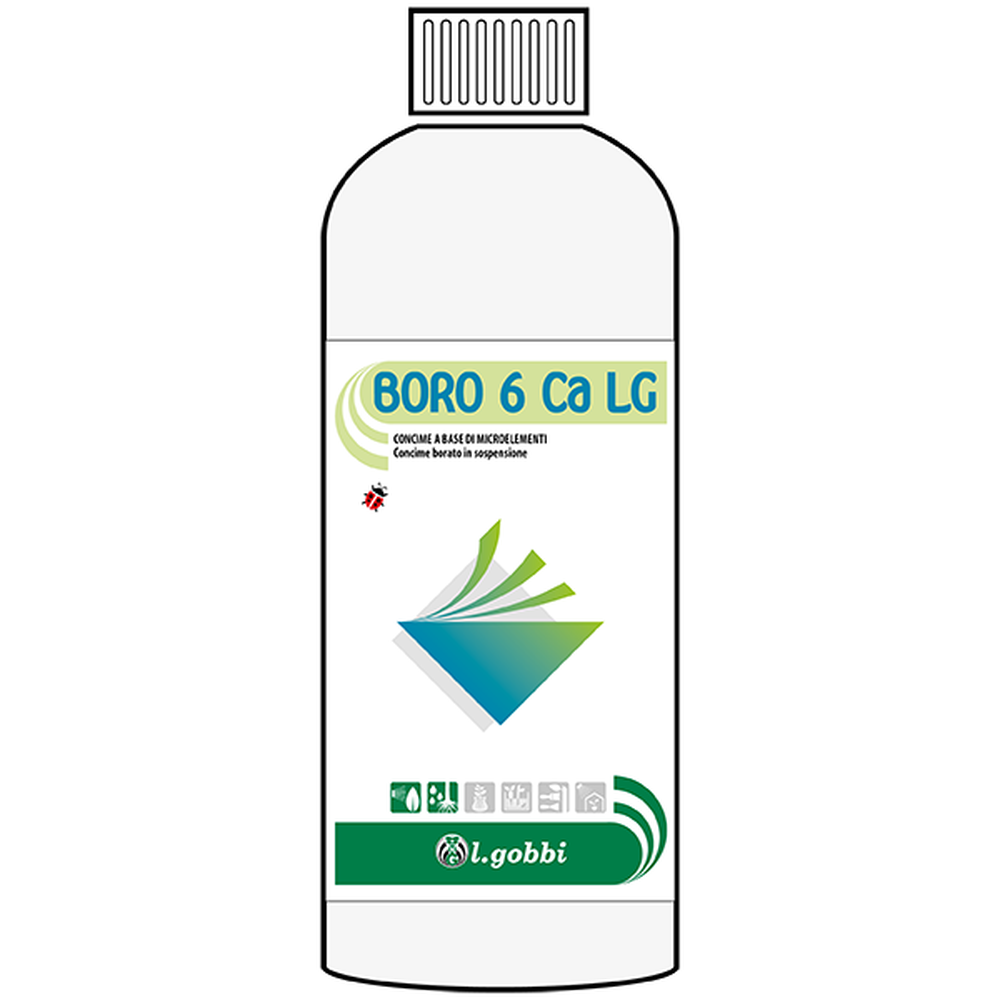 Boro 6 Ca 1 Lt LG L. Gobbi Concime Liquido con Boro e Calcio per Allegagione e Sviluppo 1 Lt