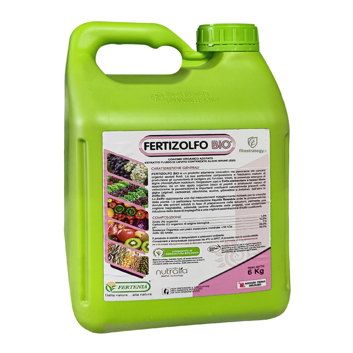 Fertizolfo Bio Fertenia Concime Zolfo Liquido Biologico Nutrizione Orto Vite 6Kg