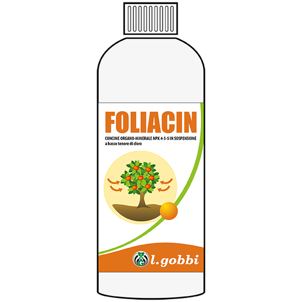 Foliacin 4 Lt L. Gobbi Biostimulante di Origine Vegetale per Crescita e Vigore 4 Lt