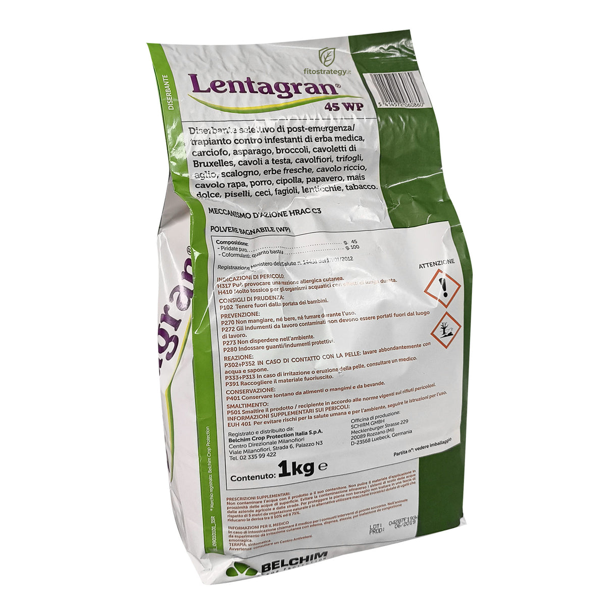 Lentagran 45 WP Erbicida Selettivo Piridate Diserbante Orto Cavoli Porro 1 Kg