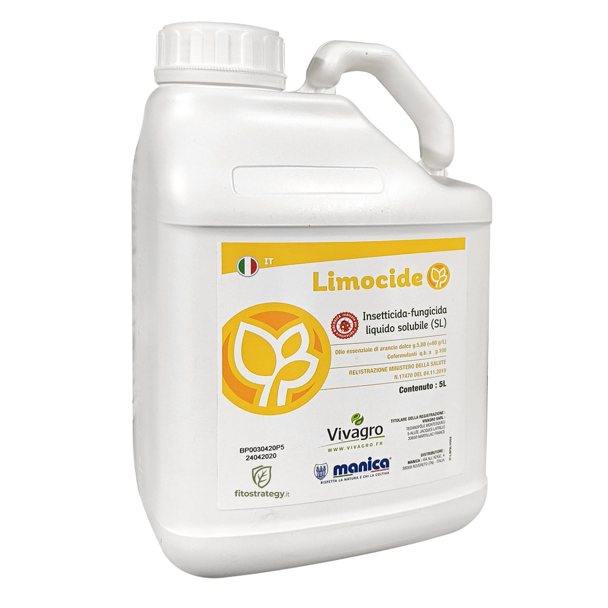 Limocide Vivagro 5L Insetticida Fungicida Biologico Olio Essenziale Di Arancio