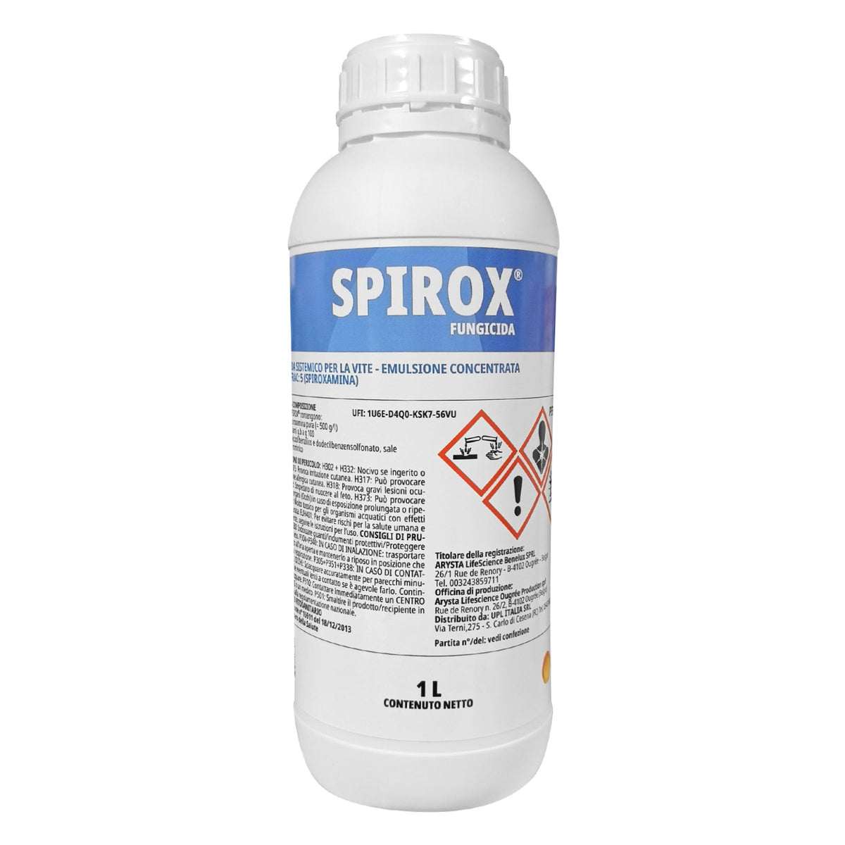 Spirox Fungicida Spiroxamina 50% Anti Oidio Mal Bianco Vite Uva Cereali 1 L