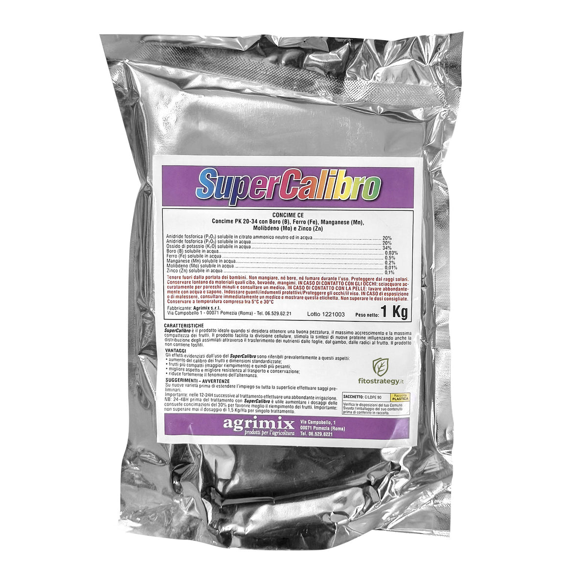 Super Calibro 1 Kg Biostimolante Concime Per Ingrossamento E Pezzatura Frutti