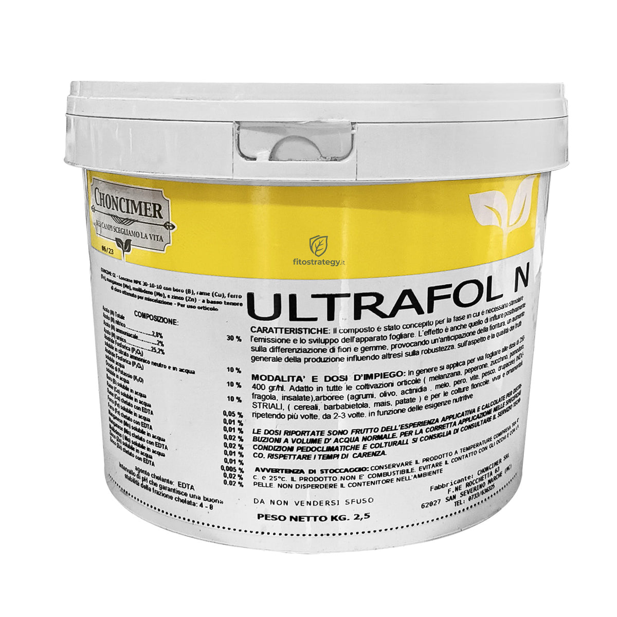 Ultrafol N Choncimer Concime Azotato Biostimolante Fogliare Aminoacidi Orto 1 L