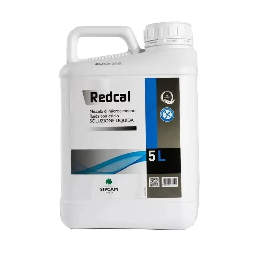 Redcal 5 Lt Sipcam Concime Calcio Biostimolante per Prevenzione Carenze e Colorazione Frutti
