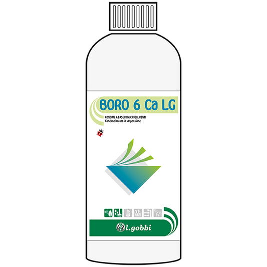 Boro 6 Ca 1 Lt LG L. Gobbi Concime Liquido con Boro e Calcio per Allegagione e Sviluppo 1 Lt