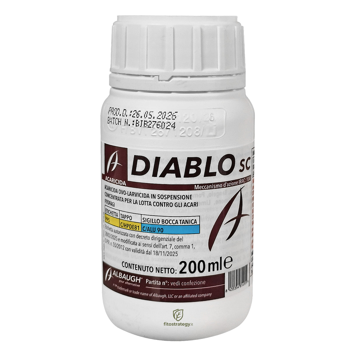 Diablo Sc Acaricida Ovo Larvicida 200 Ml Etoxiazox Per Ragnetto Rosso Vite