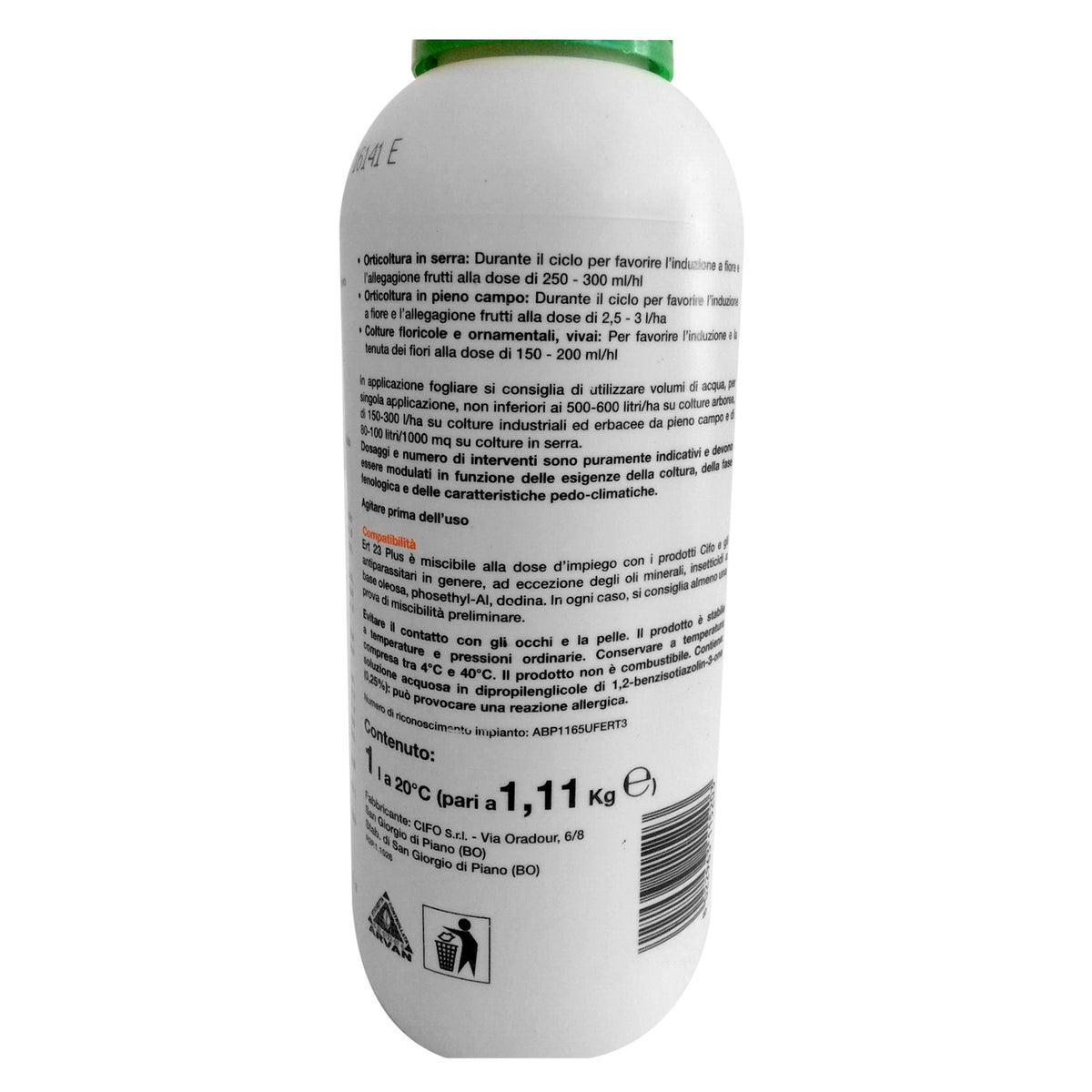 ERT 23 Plus 1 Lt Cifo Biostimolante per Fioritura e Allegagione