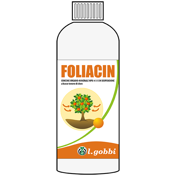 Foliacin L. Gobbi Biostimulante di Origine Vegetale per Crescita e Vigore 4 Lt