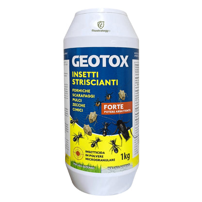 Adama Geotox 1Kg Insetticida In polvere Contro Formiche Zecche Pulci Scarafaggi