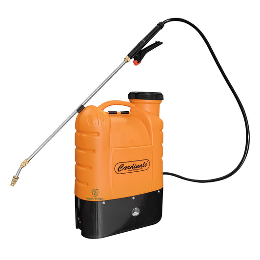 Pompa a Spalla Elettrica Cardinale 16 Lt Batteria Litio 12V 10Ah per Diserbo
