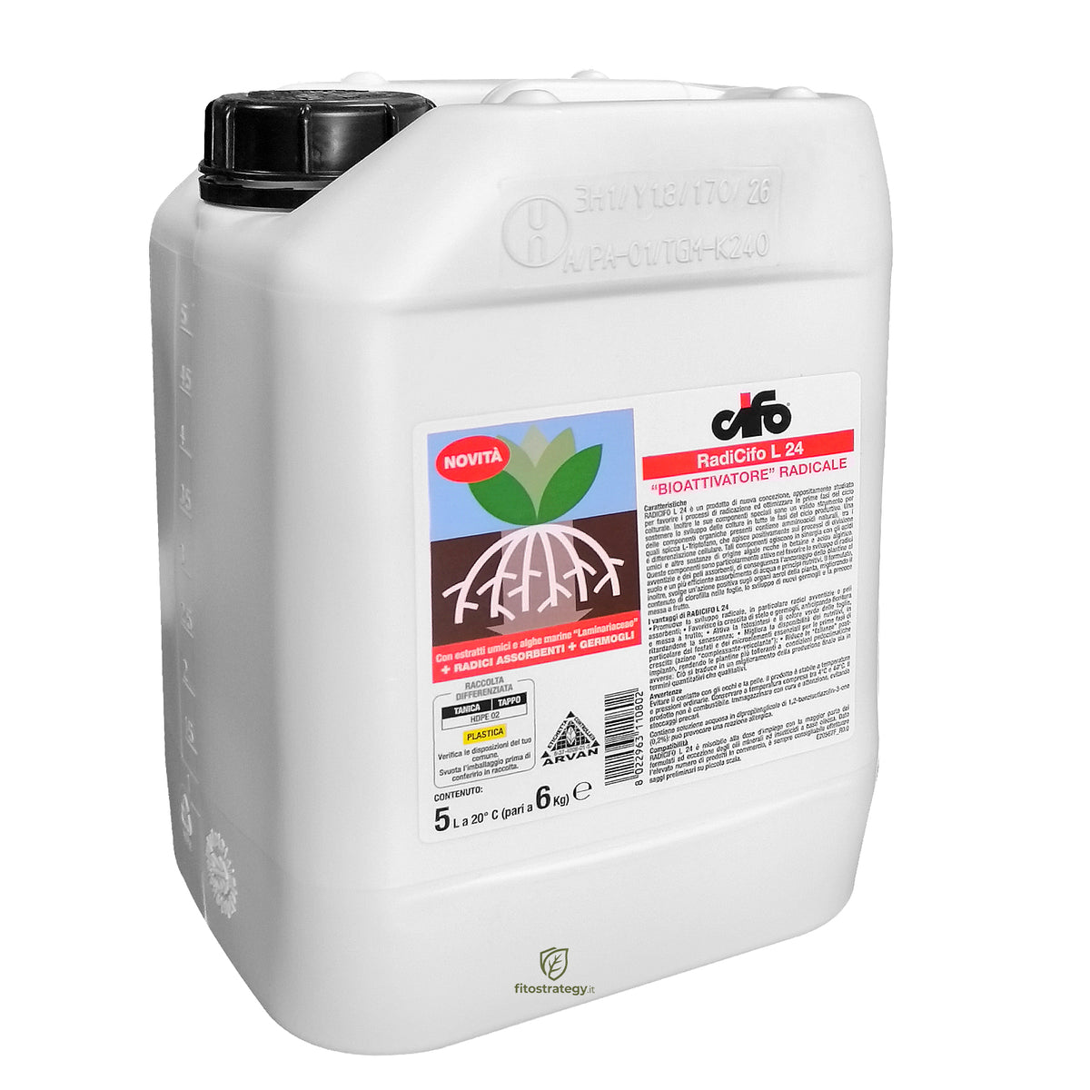 Radicifo L 24 5 Lt Cifo Concime Biostimolante Liquido per Sviluppo Apparato Radicale