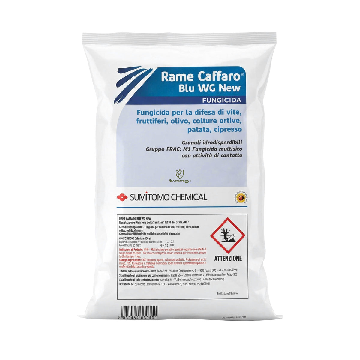 Rame Caffaro Blu WG New  10 kg Sumitomo Fungicida Ossicloruro di Rame 32%