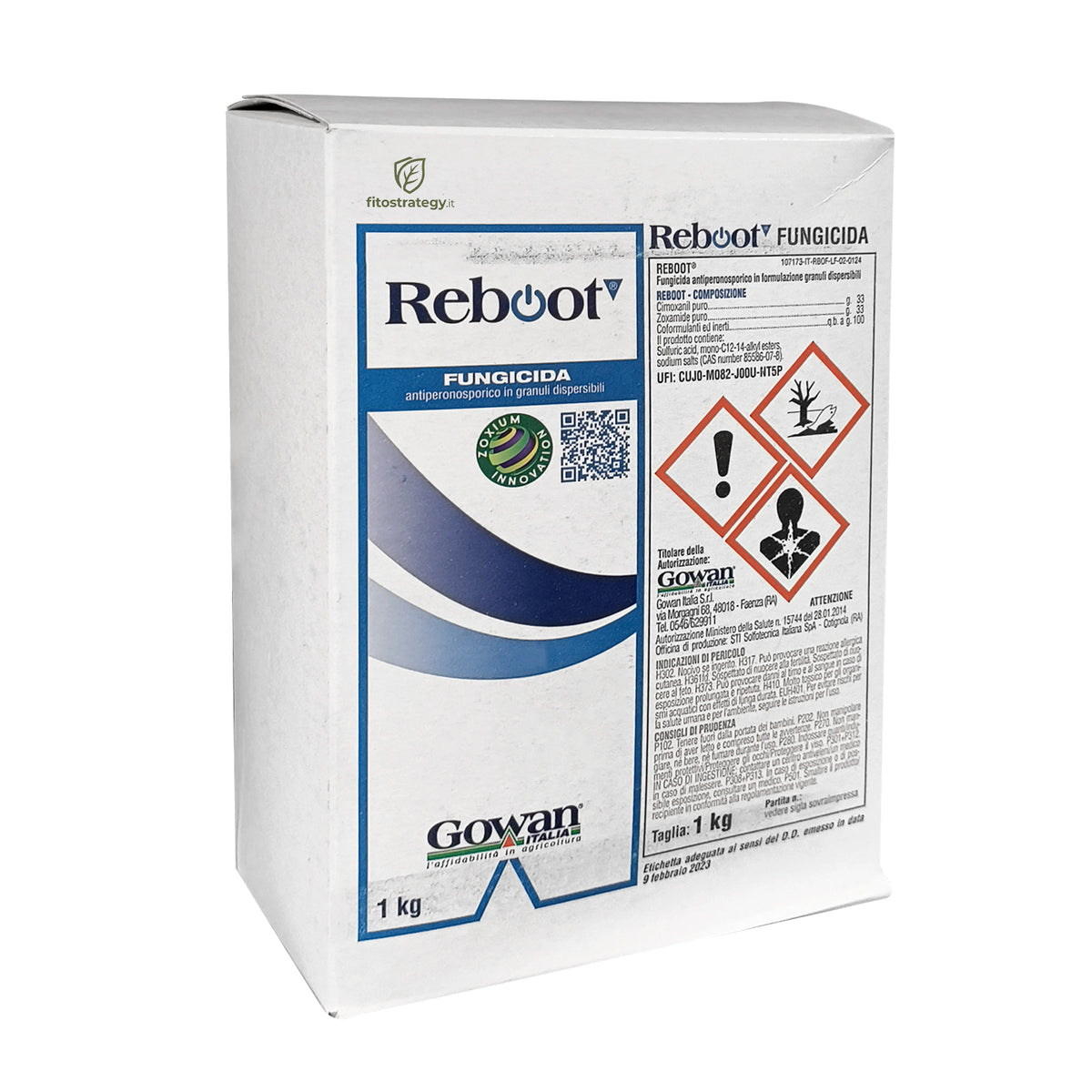 REBOOT 1 Kg Gowan Fungicida Antiperonosporico a base di Cimoxanil e Zoxamide