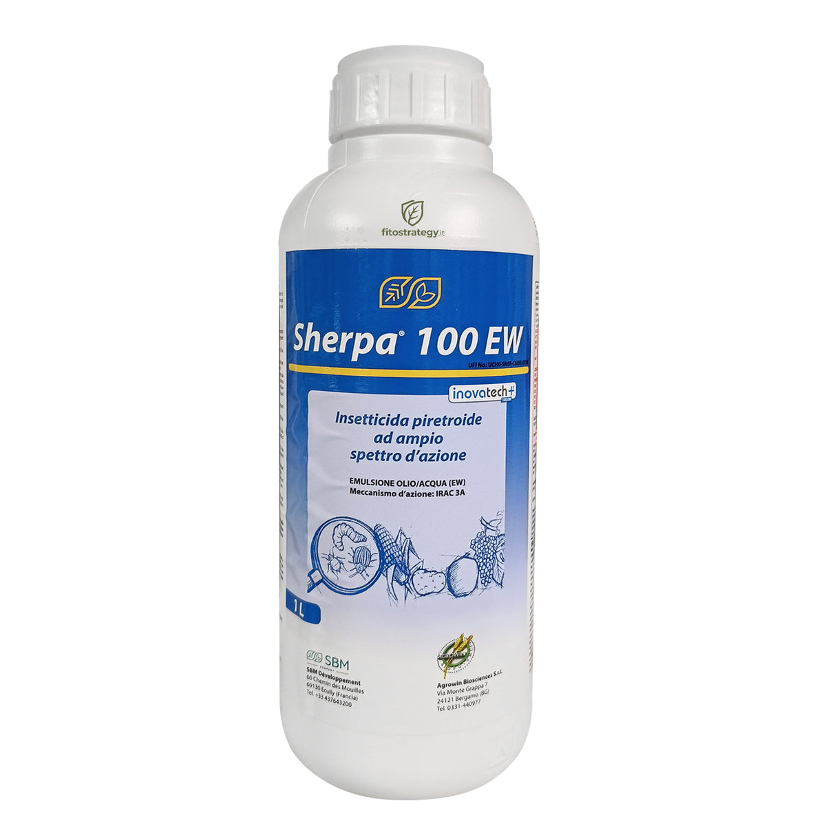 Sherpa 100 Ew Insetticida Concentrato 1 Lt Per Insetti Volanti E Striscianti