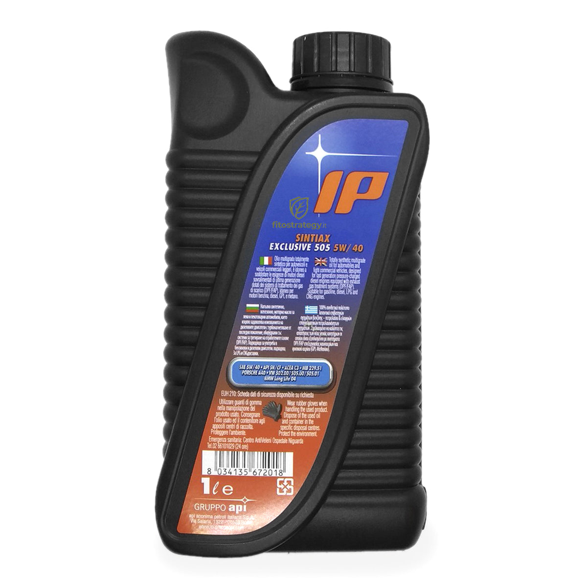 4L Olio Motore IP Sintiax 5W40 5W-40 Sintetico Auto Benzina Diesel Tanica