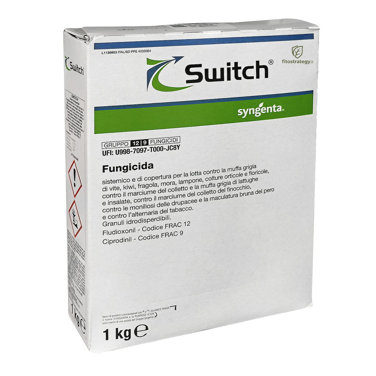 Switch Syngenta Fungicida 1 Kg Granuli Idrodispersibili Per Botrite E Frutteto