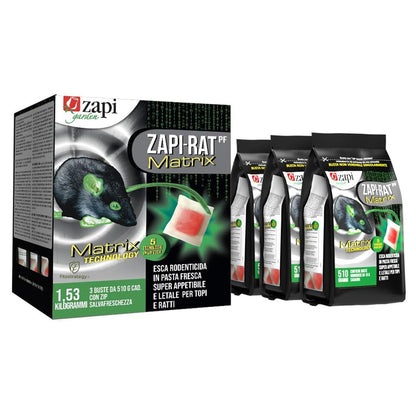Zapi Rat Matrix 1,5 Kg Topicida Esca Rodenticida In Pasta Fresca Topi Ratti